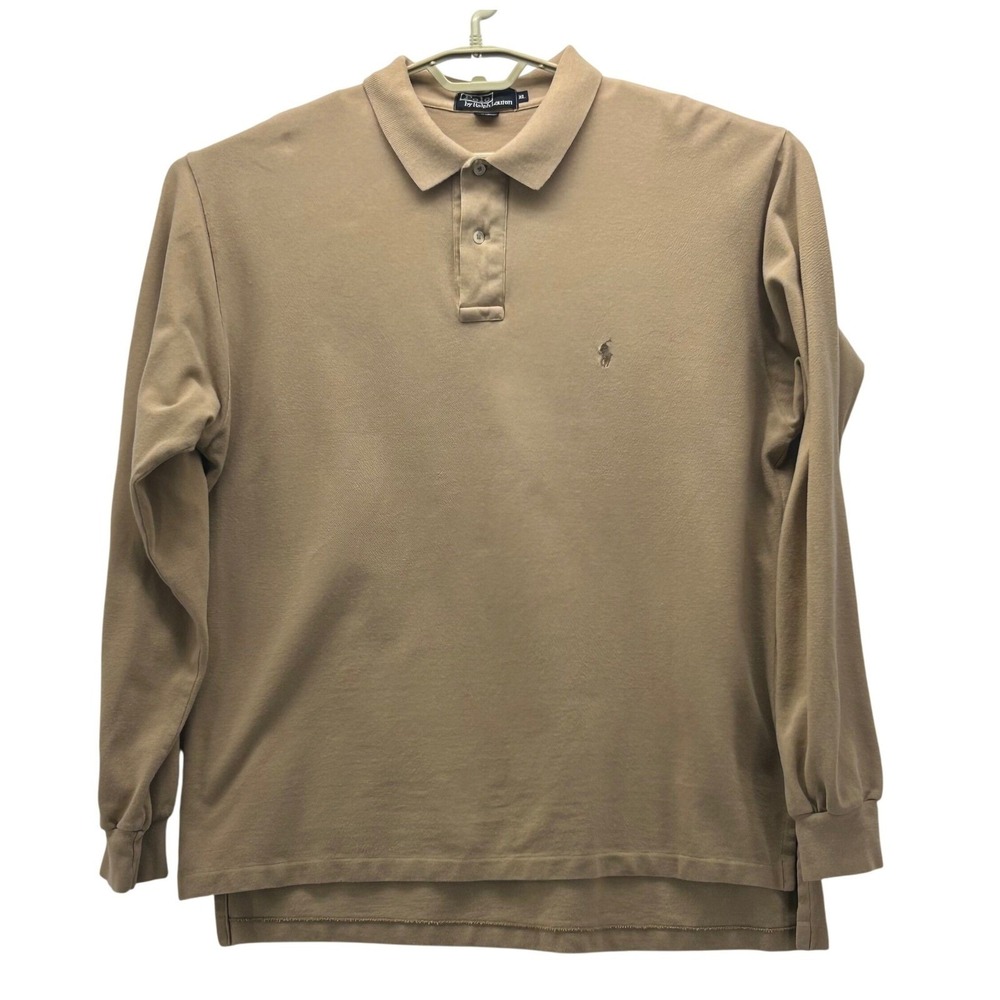 Polo Ralph Lauren Long Sleeve Polo Shirt Tan‎ XL